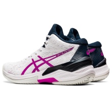 Asics Sky Elite FF MT (Mid Cut) white/grape Women's Volleyball Shoes